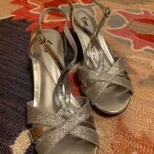 Fioni Silver Heeled Sandal